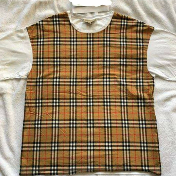 Vintage Check Panel Cotton Tshirt!! Sold out evryw - Picture 2 of 2
